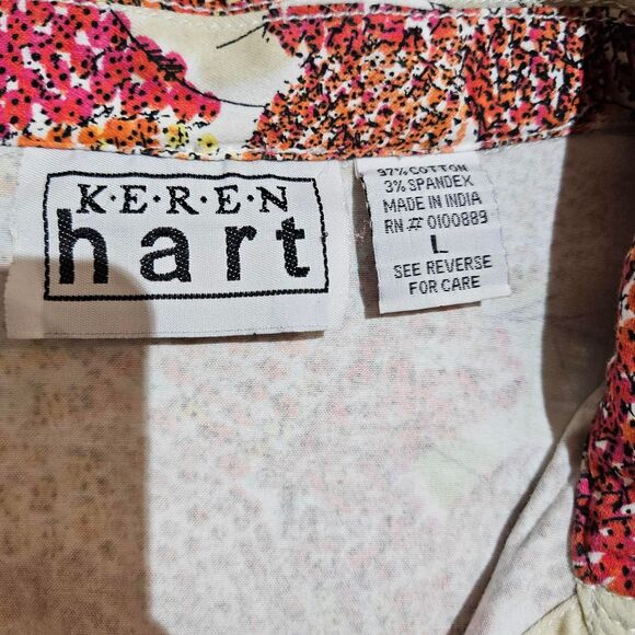 90s cottagecore boho earth tones floral jacket - Picture 3 of 3